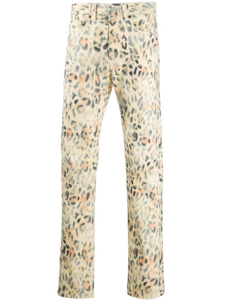 Napa By Martine Rose Fantasy Leopard Print Trousers - Yellow