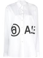 Mm6 Maison Margiela Logo Printed Shirt - White