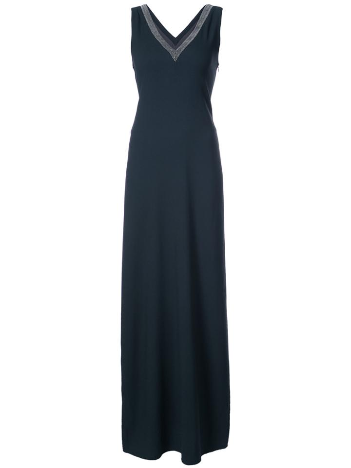 Fabiana Filippi V-neck Maxi Dress - Blue