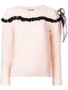 Cavalli Class Bow Detail Sweater - Pink & Purple