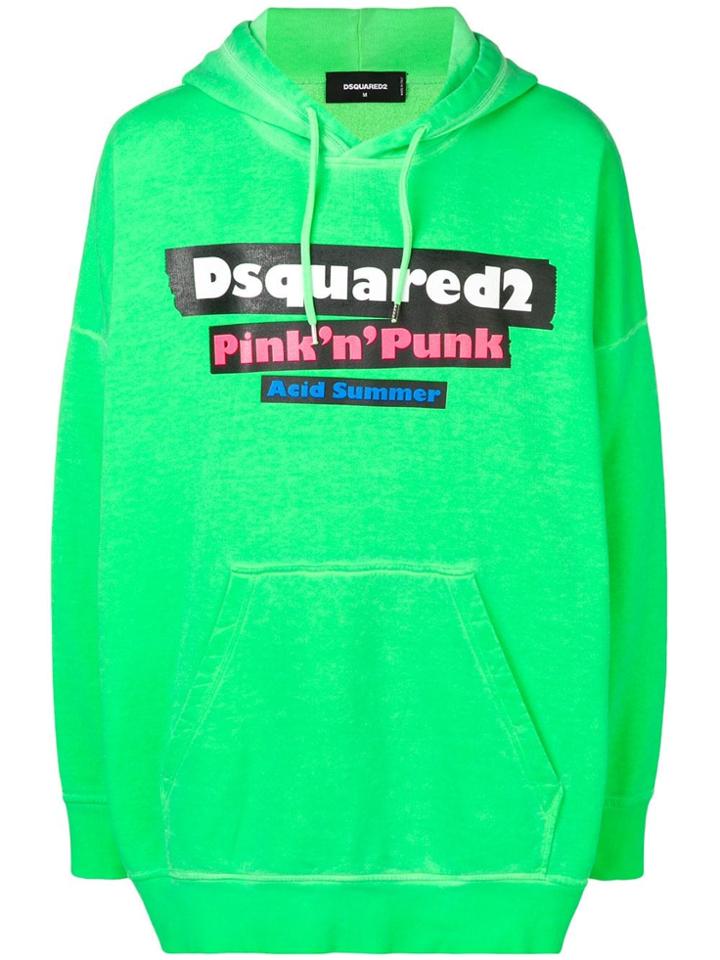Dsquared2 Oversized Hooded Sweatshirt - Green