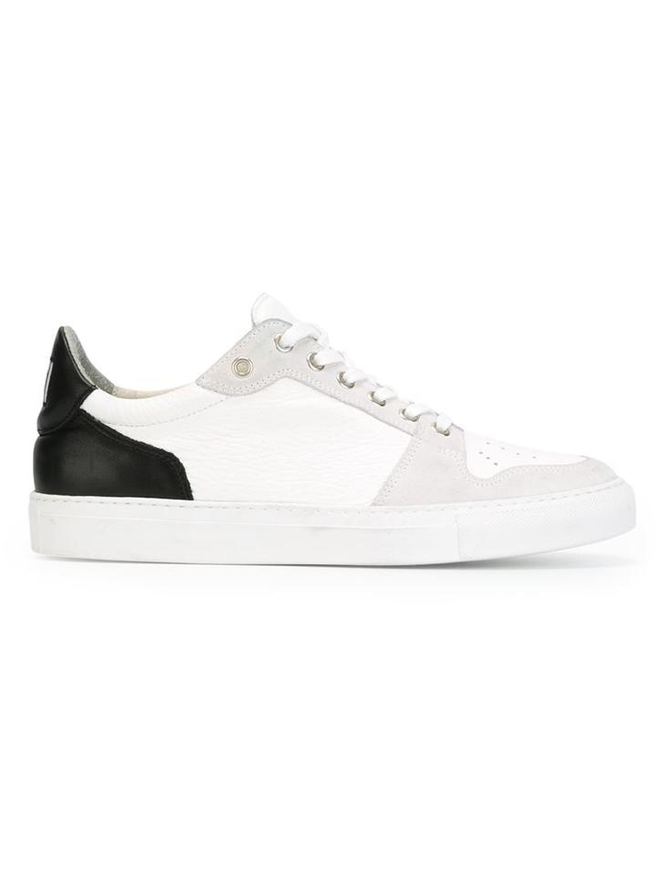Ami Alexandre Mattiussi Panelled Sneakers, Men's, Size: 45, White, Leather/rubber