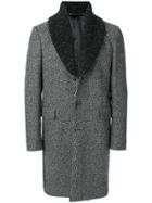 Paul Smith Coat With Ribbed Shawl Collar - Grey