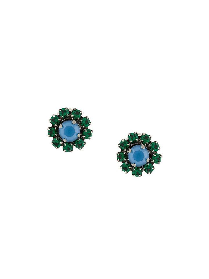 Radà Stone Embellished Earrings, Women's, Green