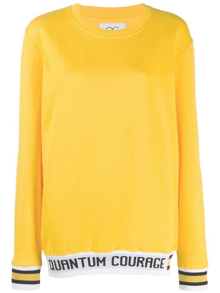 Quantum Courage Logo Print Sweatshirt - Yellow