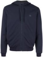 Z Zegna Hooded Short Jacket, Men's, Size: Medium, Blue, Cotton/polyamide/polyester/spandex/elastane