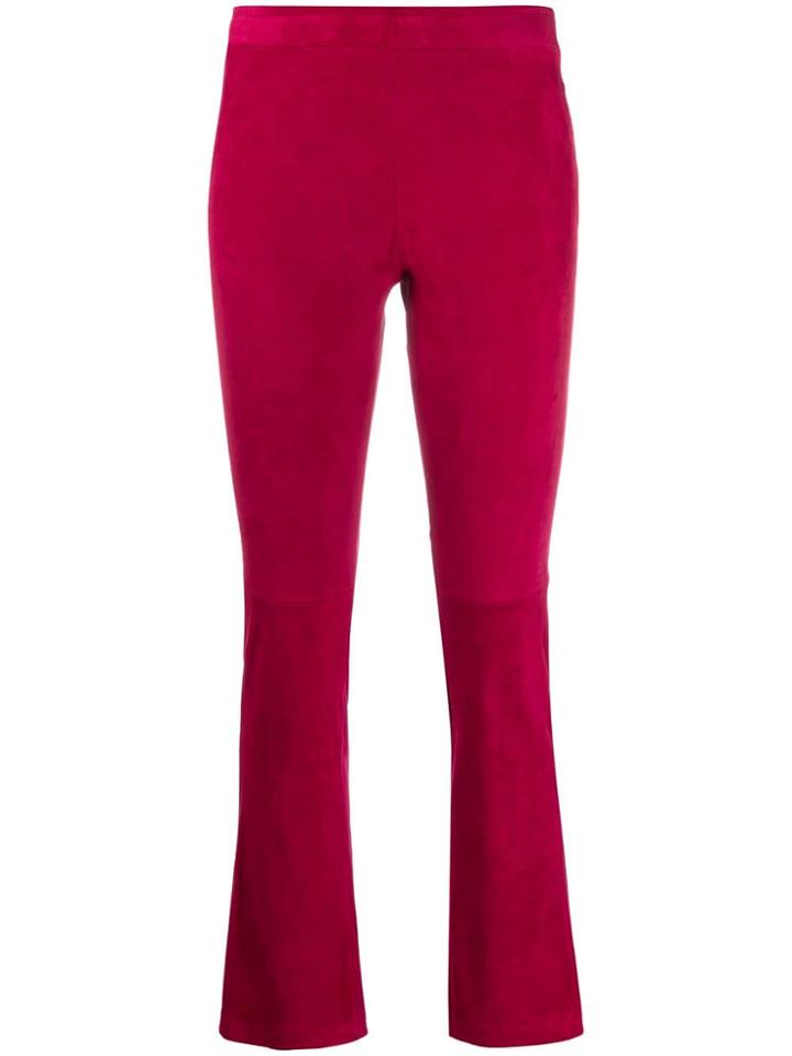Stouls Classic Leather Trousers - Pink