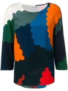 Akris Punto Colour-block Fitted Blouse - Blue