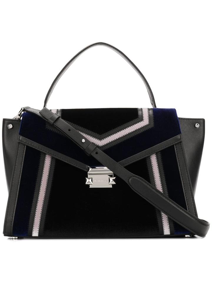 Michael Michael Kors Whitney Large Tri-colour Satchel - Black