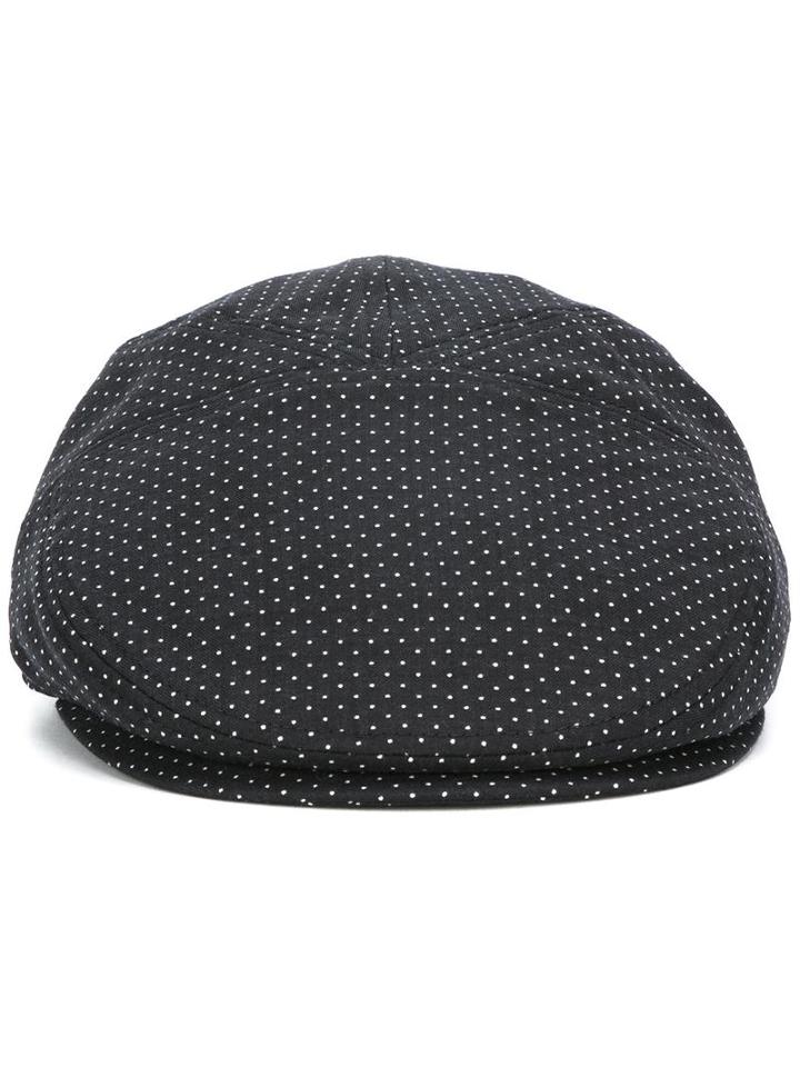 Dolce & Gabbana Polka Dot Cap, Men's, Size: 60, Black, Cotton/polyester/spandex/elastane/calf Leather