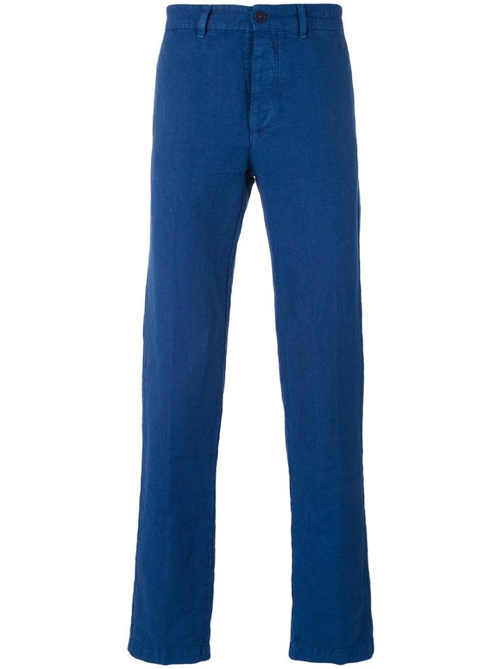 Massimo Alba - 'winch' Trousers - Men - Cotton/linen/flax - 50, Blue, Cotton/linen/flax