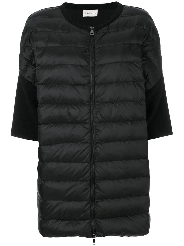 Moncler - Wool-panelled Jacket - Women - Polyamide/virgin Wool/feather/goose Down - S, Black, Polyamide/virgin Wool/feather/goose Down