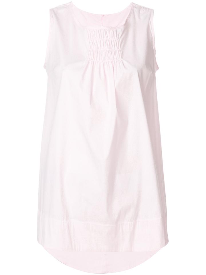 Xacus Sleeve-less Flared Top - Pink & Purple