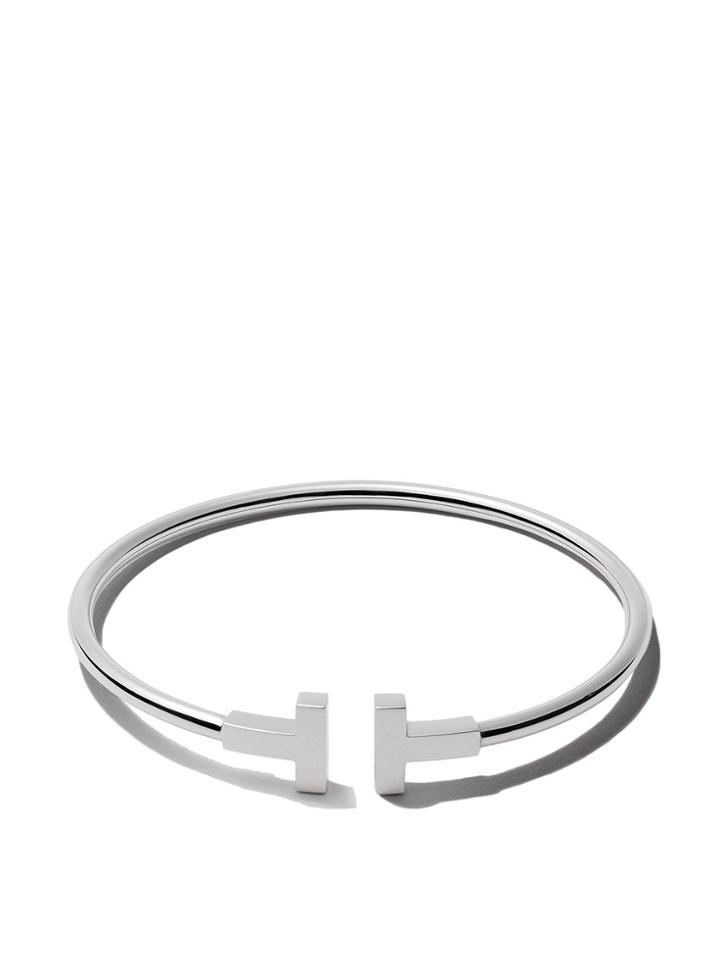 Tiffany & Co 18kt White Gold Tiffany T Wire Small Cuff - Metallic