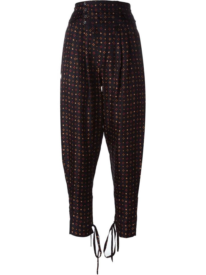 Isabel Marant - 'tanji Tie Twill' Trousers - Women - Silk/cotton - 34, Black, Silk/cotton