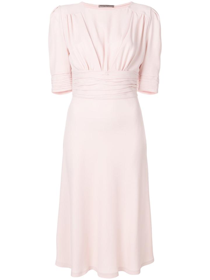 Ermanno Scervino Fitted Ruched Dress - Pink & Purple
