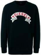 Diesel Logo Scroll Sweatshirt, Men's, Size: Xxl, Blue, Cotton