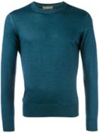 Cruciani Knitted Sweater, Men's, Size: 48, Blue, Cashmere/silk