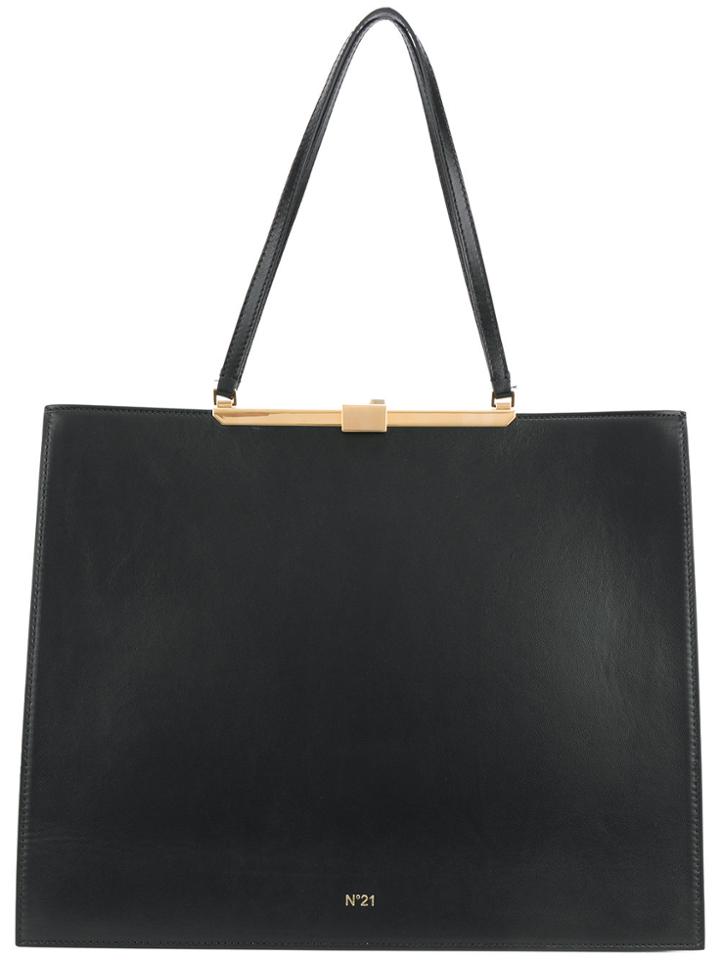 No21 Square-shape Tote Bag - Black