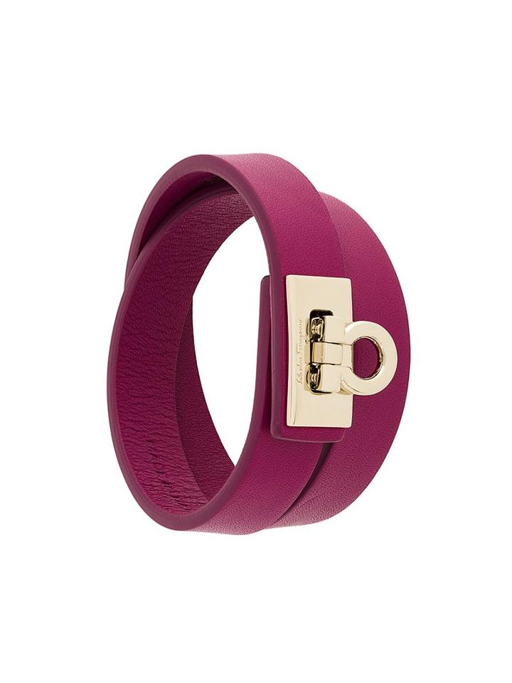 Salvatore Ferragamo Gancio Lock Bracelet, Women's, Pink/purple