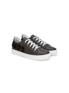 Dsquared2 Kids Logo Embroidered Sneakers - Brown