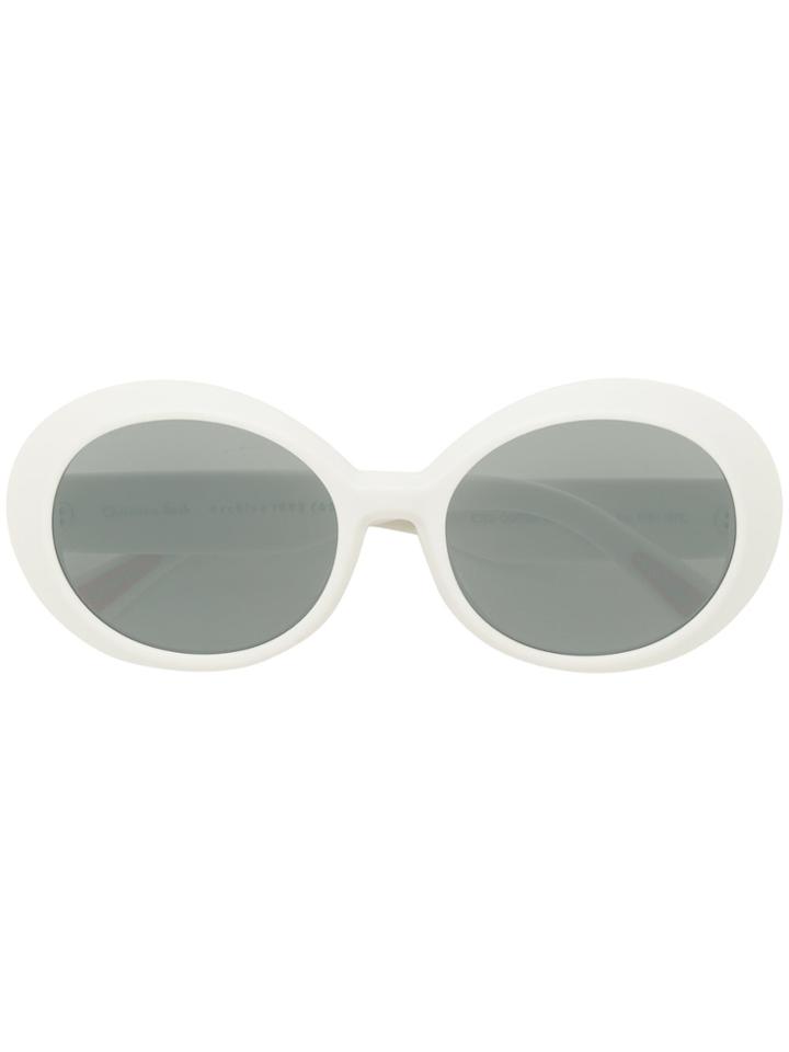 Christian Roth Eyewear Round Tinted Sunglasses - White