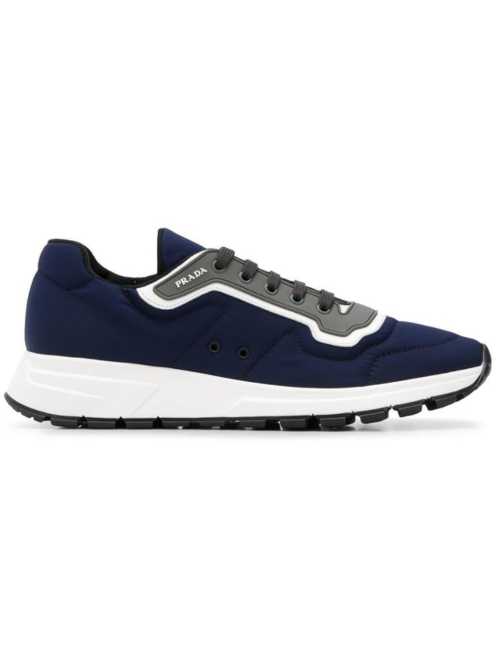Prada Gabardine Fabric Sneakers - Blue