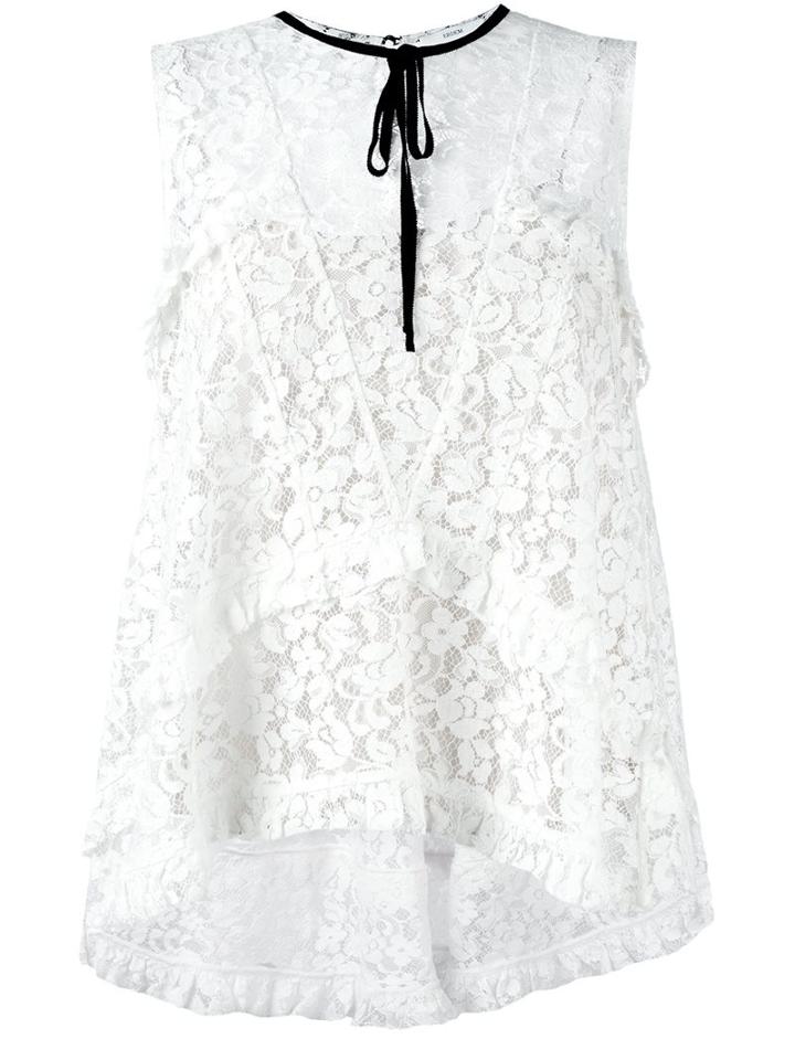 Erdem Drawstring Lace Sleeveless Blouse
