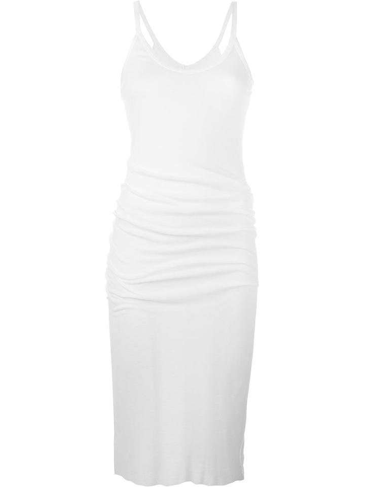 Rick Owens Lilies Fitted Tank Dress, Women's, Size: 42, White, Viscose/cotton/polyamide