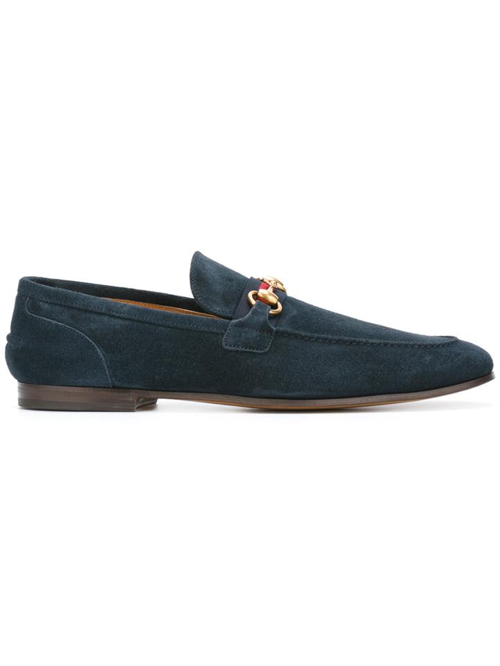 Gucci Web Trim Loafers - Blue