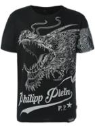 Philipp Plein Dragon Print T-shirt, Men's, Size: Xl, Black, Cotton
