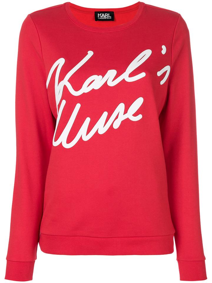 Karl Lagerfeld Karl's Muse Sweatshirt - Red