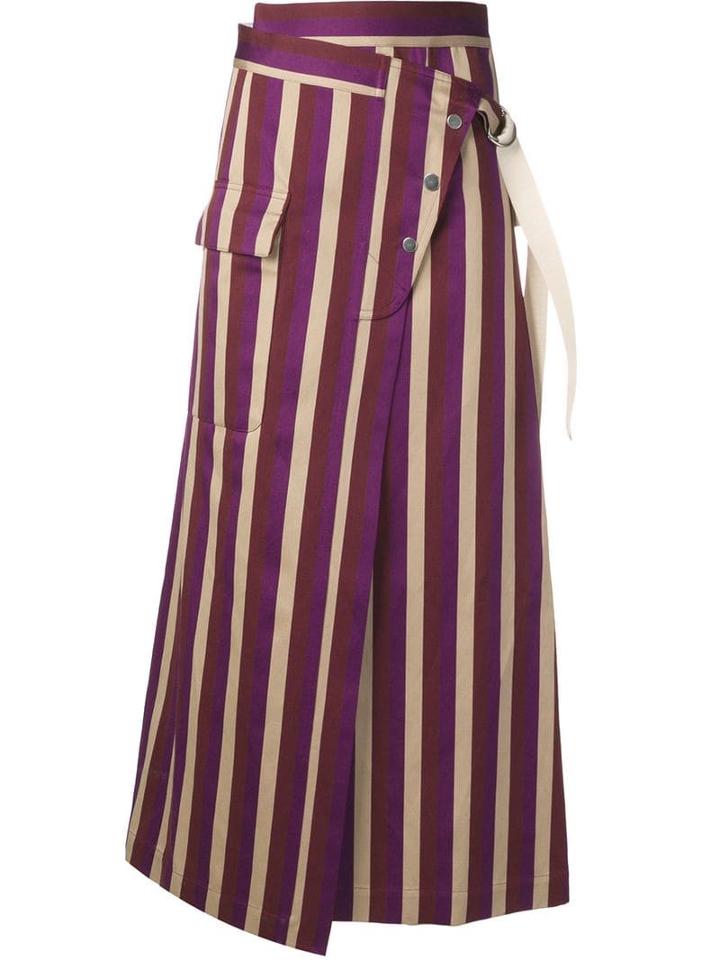 Golden Goose Striped High-waisted Skirt - Purple