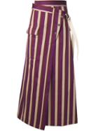 Golden Goose Striped High-waisted Skirt - Purple