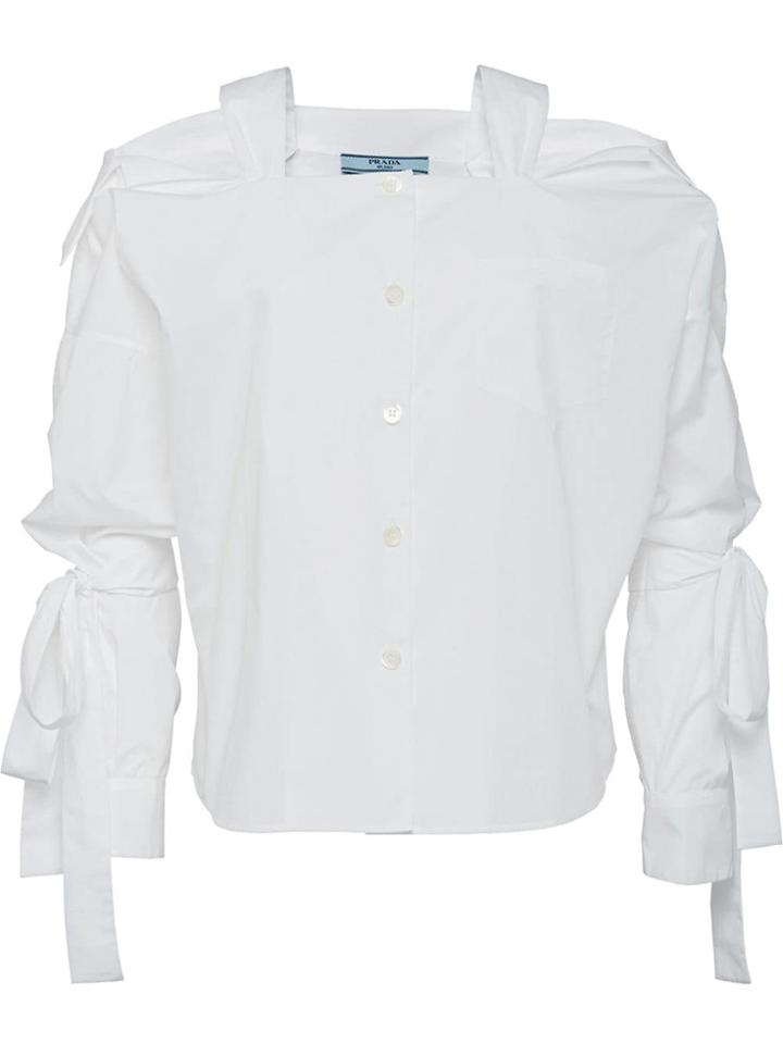 Prada Cotton Poplin Blouse - White