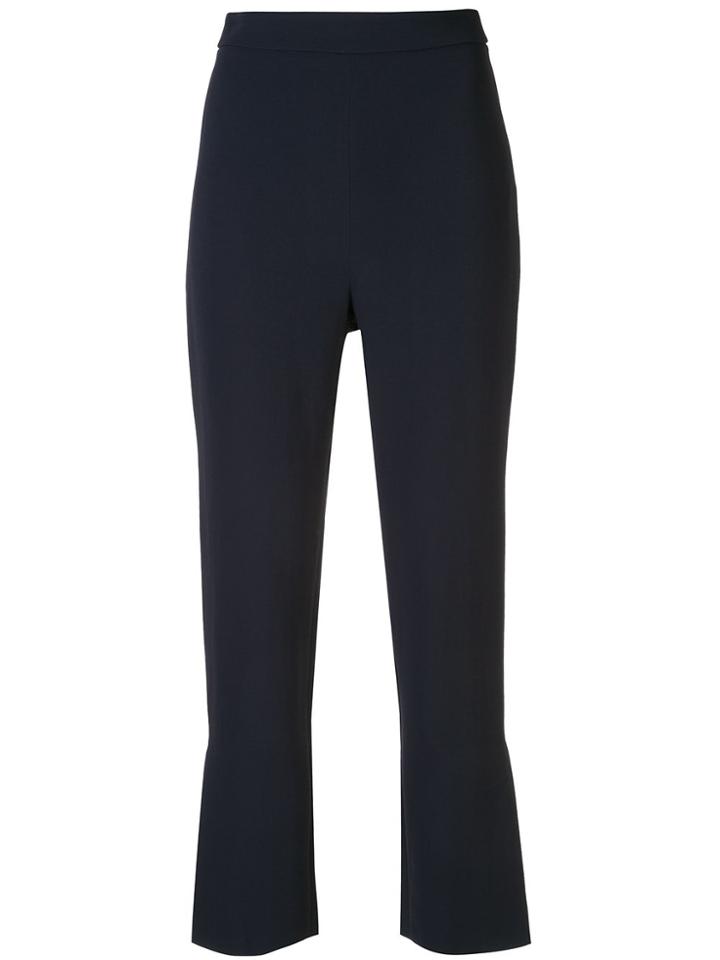 Cushnie Cropped-length Flared Trousers - Blue