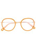 Chloé Eyewear Round Frame Glasses - Orange