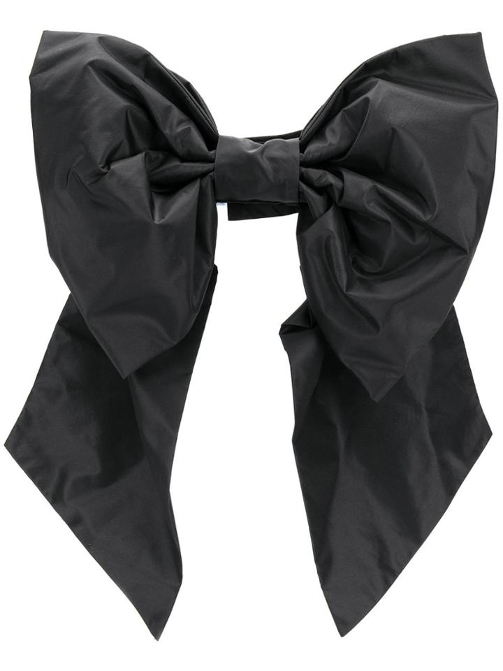 Blumarine Oversized Bow-detail Belt - Black