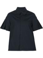 Alexandre Plokhov Pleated Sleeve Shirt, Women's, Size: 38, Blue, Cotton