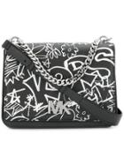 Michael Michael Kors Graffiti Shoulder Bag - Black