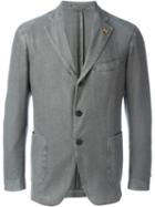 Gabriele Pasini Three Button Blazer, Men's, Size: 52, Grey, Cotton/polyester