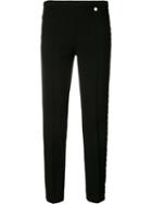 Versace Collection - Mesh Insert Trousers - Women - Cotton/polyester/viscose - 42, Black, Cotton/polyester/viscose