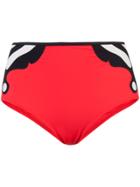 Morgan Lane Reese High Waist Bikini Bottoms - Red