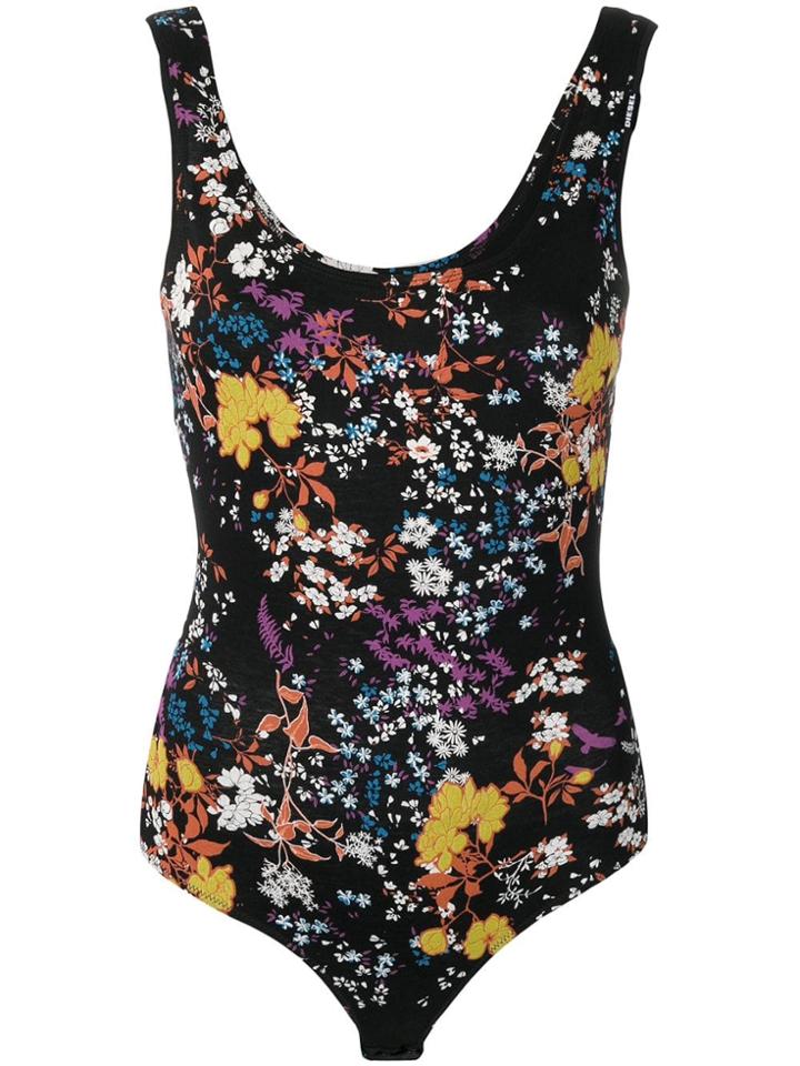 Diesel Floral Print Bodysuit - Black