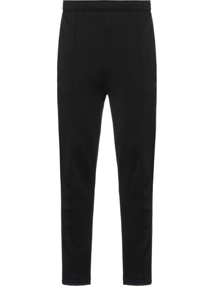 Prada Cotton Fleece Trousers With Logo - F0002 Black