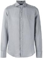 Fay - Classic Shirt - Men - Linen/flax - 42, Grey, Linen/flax