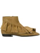 Jw Anderson Ruffle Detail Boots - Nude & Neutrals