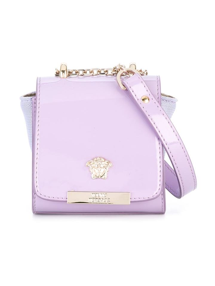 Young Versace Medusa Flap Shoulder Bag, Girl's, Pink/purple