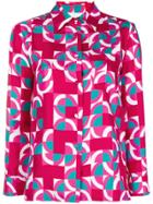 La Doublej Geometric Print Shirt - Pink & Purple
