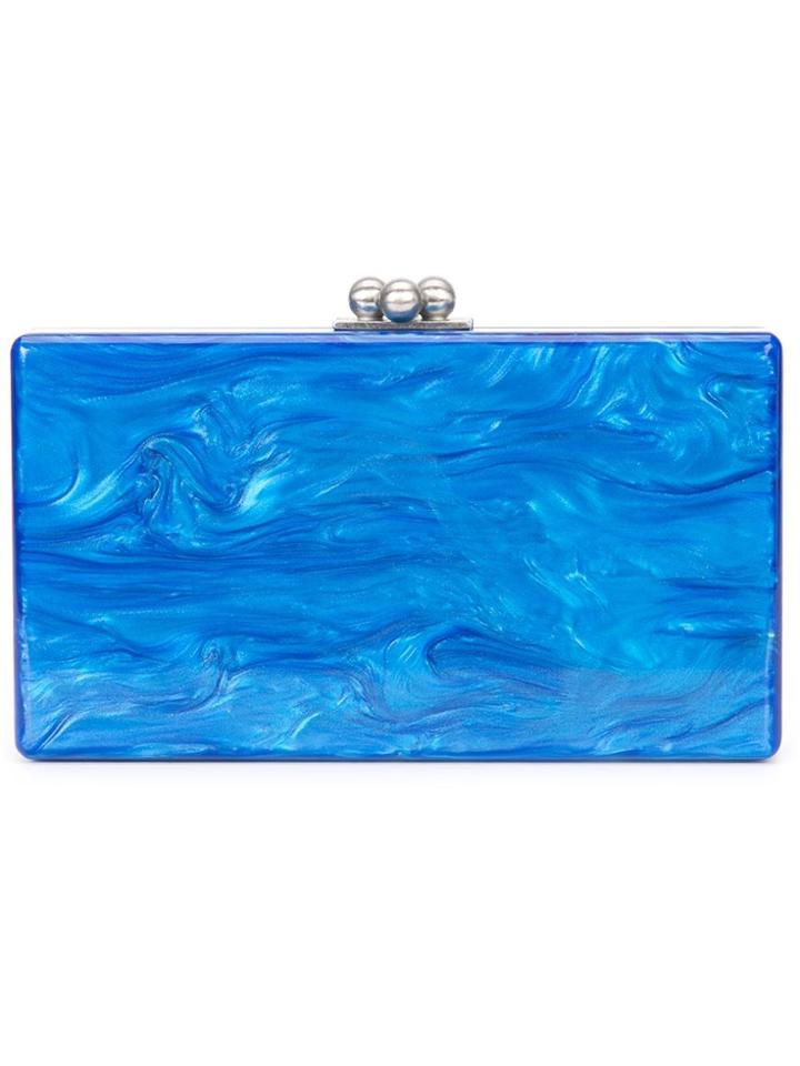 Edie Parker Marbled Effect Clutch - Blue